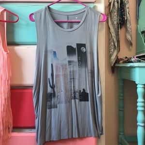 AE soft grey tank top